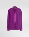 Dolce & Gabbana Chiffon Shirt In Purple