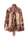 Dolce & Gabbana Chiffon Shirt With Rose Print In Multi