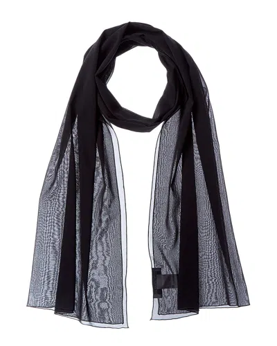 Dolce & Gabbana Chiffon Silk-blend Scarf In Black