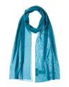Dolce & Gabbana Chiffon Silk-blend Scarf In Blue