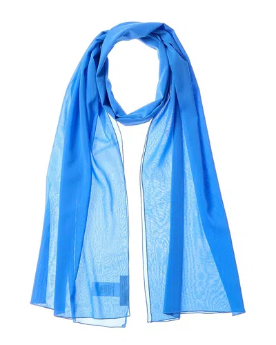 Dolce & Gabbana Chiffon Silk-blend Scarf In Blue