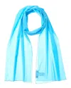 Dolce & Gabbana Chiffon Silk-blend Scarf In Blue