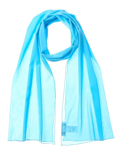Dolce & Gabbana Chiffon Silk-blend Scarf In Blue