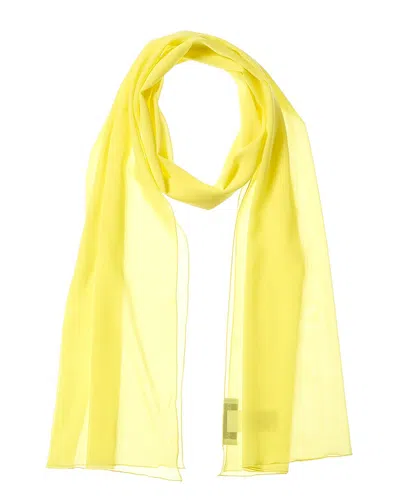 Dolce & Gabbana Chiffon Silk-blend Scarf In Yellow