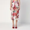 Dolce & Gabbana Multicolor Skirt With All-over Floral Motif In Silk Woman In Multicolor