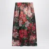 Dolce & Gabbana Chiffon Silk Skirt With Rose Print