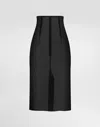 Dolce & Gabbana Chiffon Voile Calf-length Skirt In Black