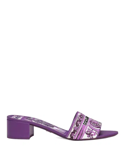 Dolce & Gabbana Mules With Majolica Embroidery