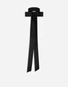 Dolce & Gabbana Satin Bow Choker In Black