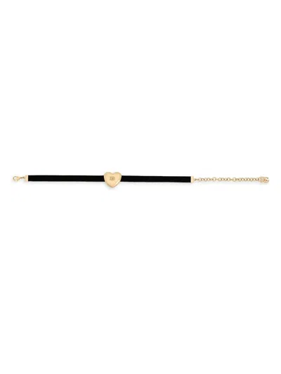 Dolce & Gabbana Choker Velluto In Nero Oro