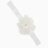 Dolce & Gabbana White Choker With Silk Blend Flower In White