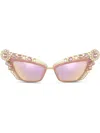 Dolce & Gabbana Christmas Cat-eye Frame Sunglasses In Pink