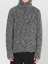Dolce & Gabbana Chunky Knit Turtleneck Sweater In Gray