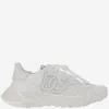 Dolce & Gabbana Fabric And Leather Sneakers With Chunky Sole In Gray