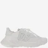 Dolce & Gabbana Fabric And Leather Sneakers With Chunky Sole In White