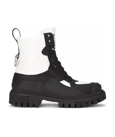 DOLCE & GABBANA DOLCE  GABBANA CHUNKY SOLE LACE-UP BOOTS