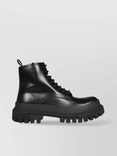 Dolce & Gabbana Chunky Sole High-shine Finish Boots