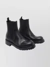 Dolce & Gabbana Chunky Sole Round Toe Ankle Boots In Black