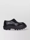 Dolce & Gabbana Brushed Calfskin Derby Shoes In Black