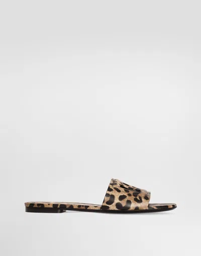 Dolce & Gabbana Ciabatta Flat In Animal Print