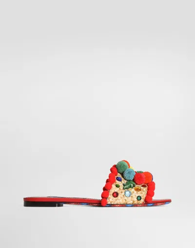 Dolce & Gabbana Ciabatta Flat In Multi