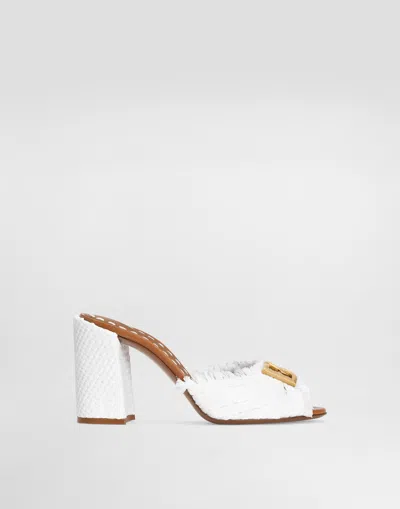 Dolce & Gabbana Ciabatta Tacco In White
