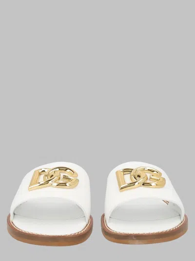 Dolce & Gabbana Ciabatta Flat Vitello In White