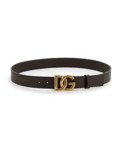 Dolce & Gabbana Leather Belt In Brown