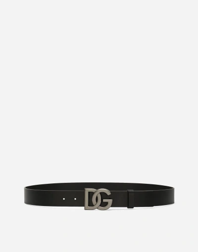 DOLCE & GABBANA LEATHER BELT WITH DG LOGO