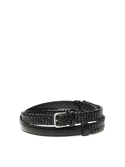DOLCE & GABBANA LEATHER BELT WITH BUCKLE