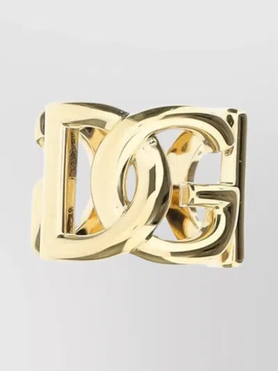 Dolce & Gabbana Circle Band Ring Gold-tone Finish