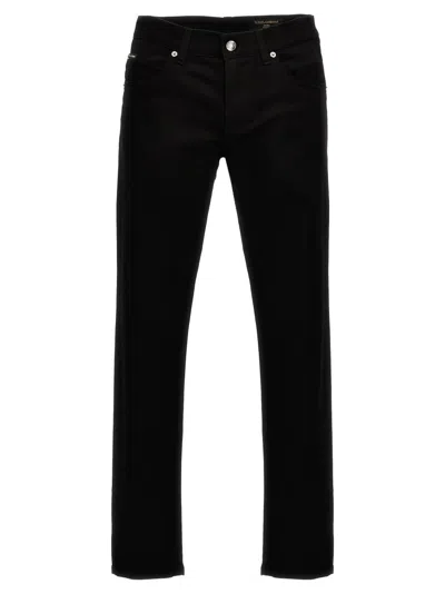 Dolce & Gabbana Classic 5-pocket Stretch Denim Jeans In Black