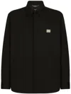 Dolce & Gabbana Men's Cotton Blend Shirt With Logo In Black