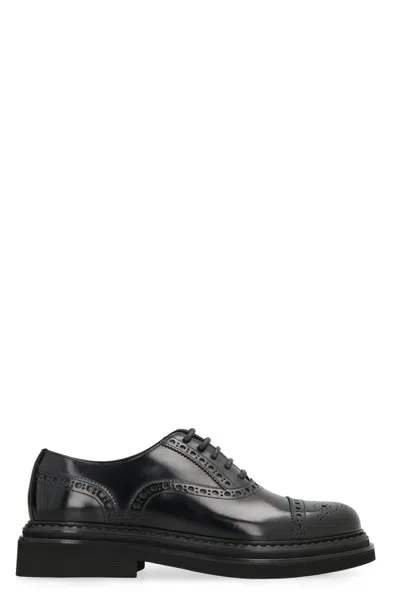 Dolce & Gabbana Classic Black Lace-up Oxfords For Men