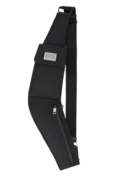 Dolce & Gabbana Classic Black Nylon Belt Bag For Men