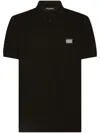 Dolce & Gabbana Cotton Polo-shirt With Logo Tag In Black