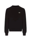 Dolce & Gabbana Sweatshirt With Logo Plaque In Black
