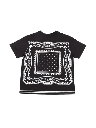 Dolce & Gabbana Kids' Classic Boys' T-shirt - Ss25 Collection In Black
