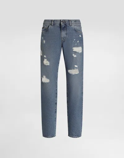 Dolce & Gabbana Classic Cotton Jeans With Tag In Multicolor