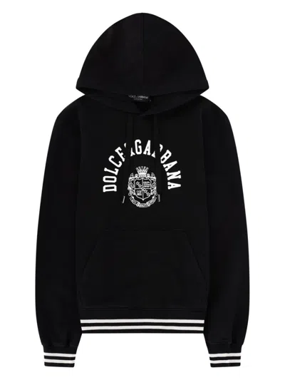 Dolce & Gabbana Classic Cotton Sweatshirt For Men In Black