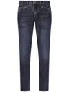 Dolce & Gabbana Classic Jeans With Dg Embroidery In Black