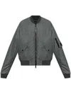 Dolce & Gabbana Grey Solid Mock Collar Jacket In Grey