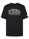 Dolce & Gabbana Black T-shirt With Logo Lettering Print In Black