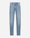 Dolce & Gabbana Classic Jeans With Dg Embroidery In Multicolor