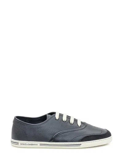 Dolce & Gabbana Classic Leather High-top Sneakers In Black
