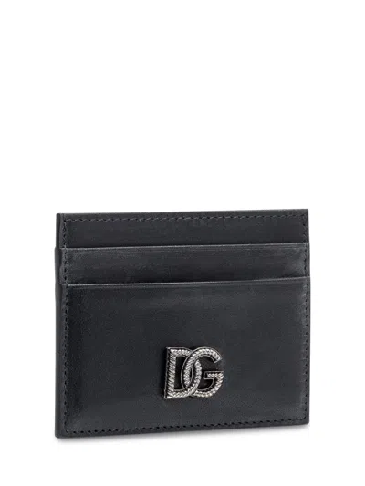 Dolce & Gabbana Classic Logo Cardholder In Nero