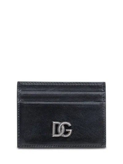 Dolce & Gabbana Classic Logo Cardholder In Nero
