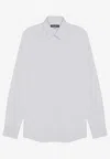 Dolce & Gabbana Slim Fit Long-sleeved Shirt In Stretch Cotton In White