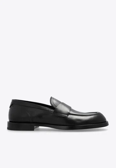 Dolce & Gabbana Classic Polished Leather Loafers In Black