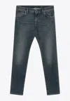 Dolce & Gabbana Dolce&gabbana Slim Stretch Light Blue Washed Jeans In Blue